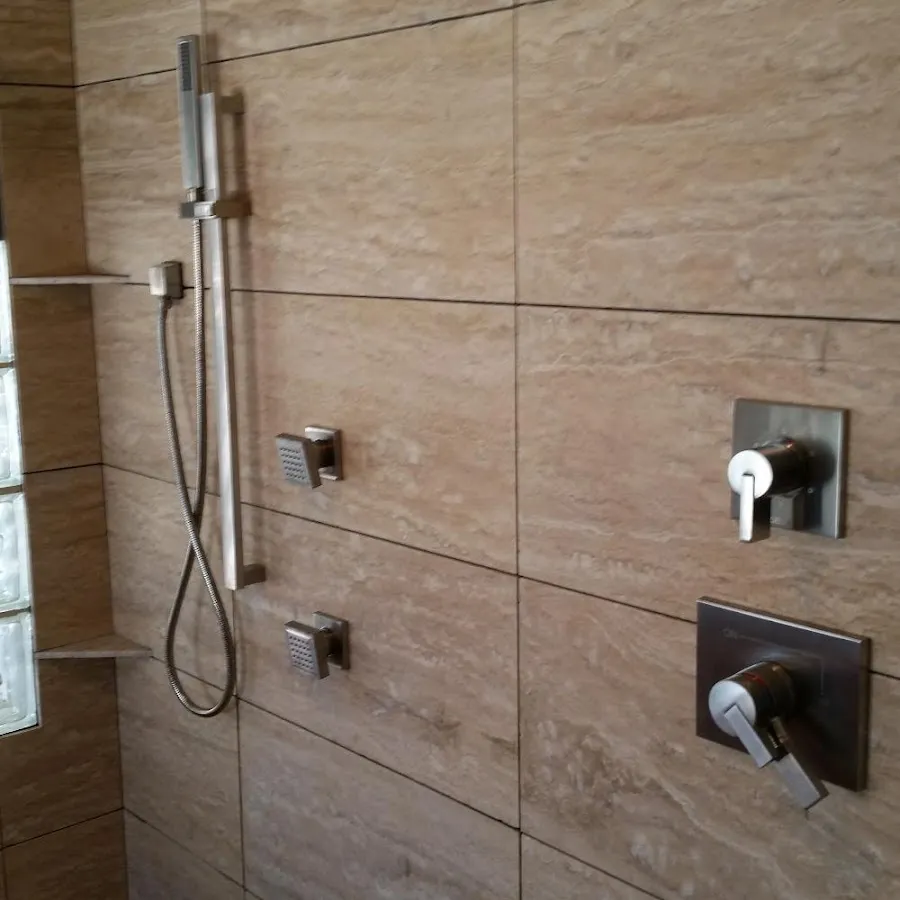 Shower fixture installation for Water Heater Replacement in Addison